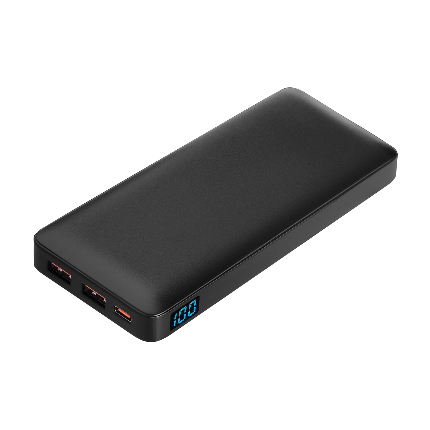 Внешний аккумулятор с цветной подсветкой Анкор Макс Плюс PD (Ancor PD Max Plus) 10000 mAh, черный для бизнеса