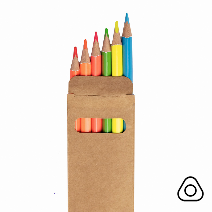 Цветные карандаши NEON, 6 цветов для бизнеса