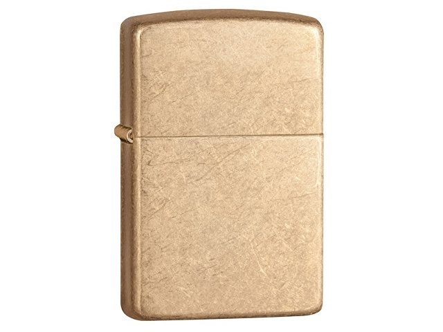 Зажигалка ZIPPO Armor™с покрытием Tumbled Brass, латунь/сталь, золотистая, матовая, 38x13x57 мм для бизнеса