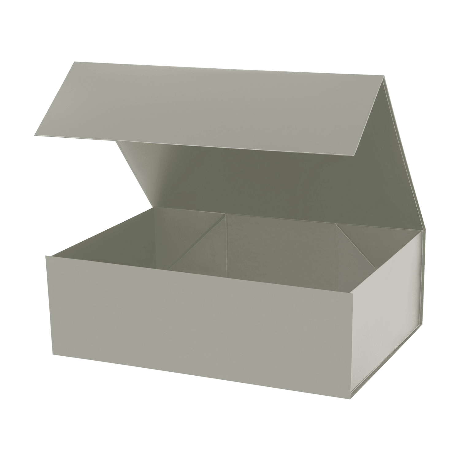 Подарочная коробка-трансформер средняя, серая для бизнеса
