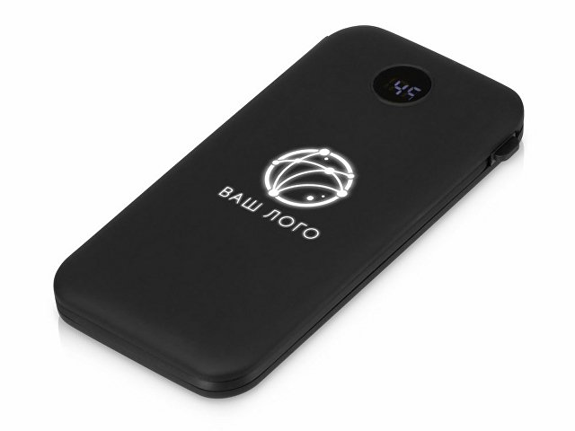 Внешний беспроводной аккумулятор с подсветкой лого «Astro», 10000 mAh, черный для бизнеса