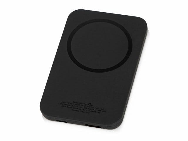 Магнитный беспроводной внешний аккумулятор "MagnetIQ", 5000 mah, 10 W, черный (Р) для бизнеса