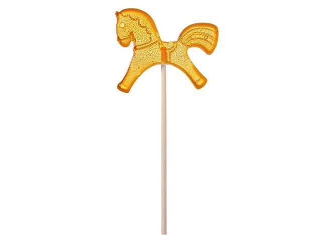 Леденец "Лошадка", желтый со вкусом апельсина, 21 гр.