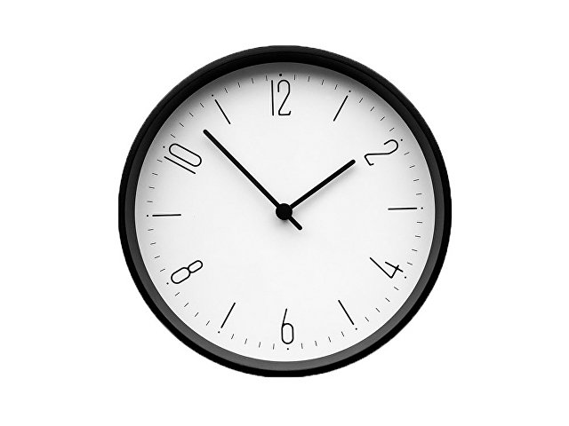 Часы настенные "Lander" S, белые с черным для бизнеса