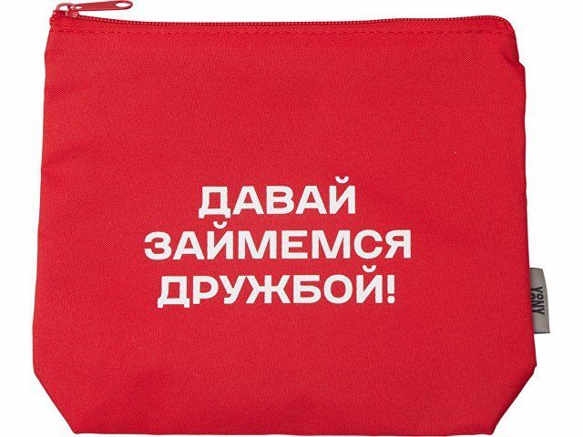 Косметичка из полиэстера 300D с подкладкой "Amalia", красный с термотрансфером