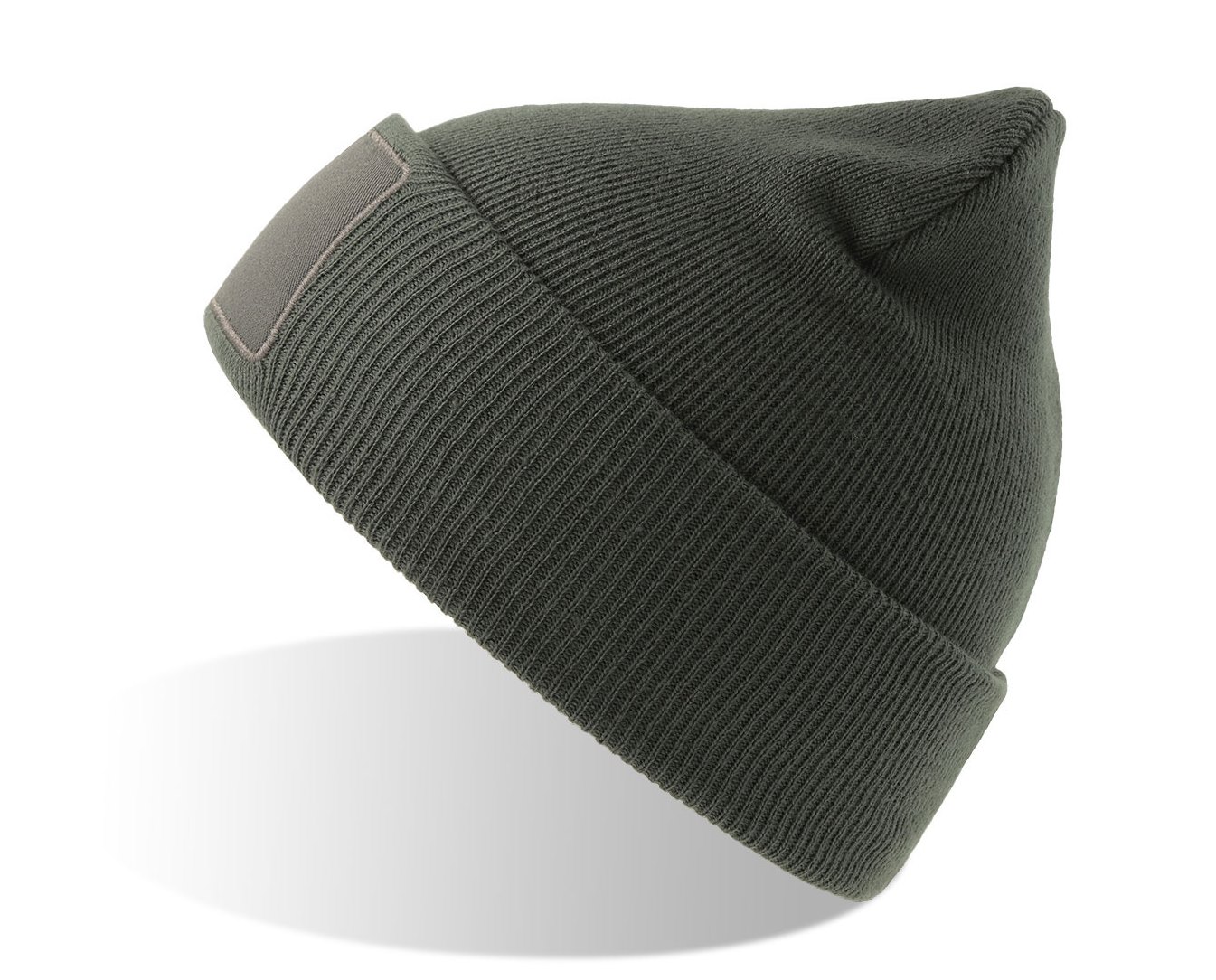 Шапка вязаная  двойная Wind-S с патчем для бизнеса