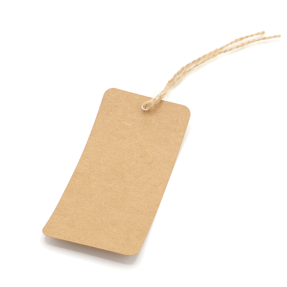 Бирка картонная на верёвке, крафт для бизнеса