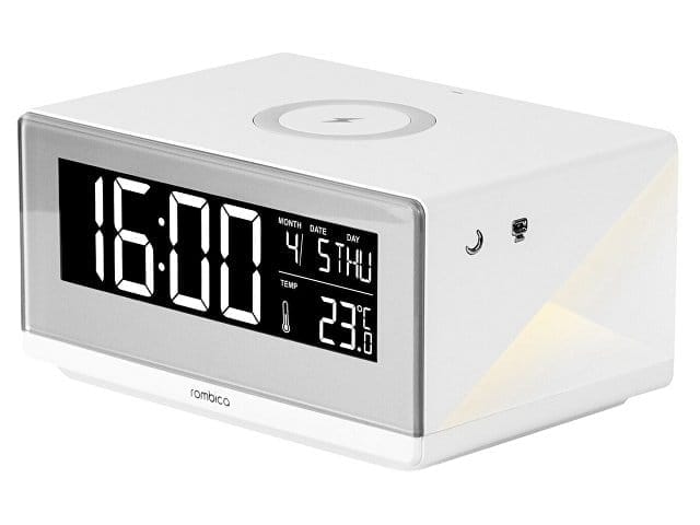 Часы с беспроводным зарядным устройством Rombica Timebox 2, белый (Р) для бизнеса