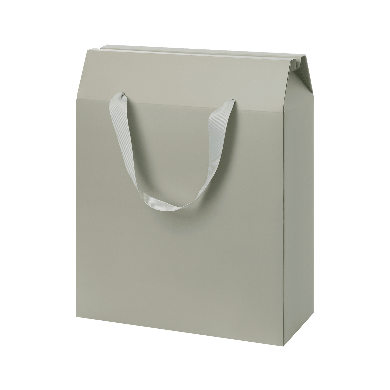 Подарочная коробка-пакет универсальная большая, серая для бизнеса