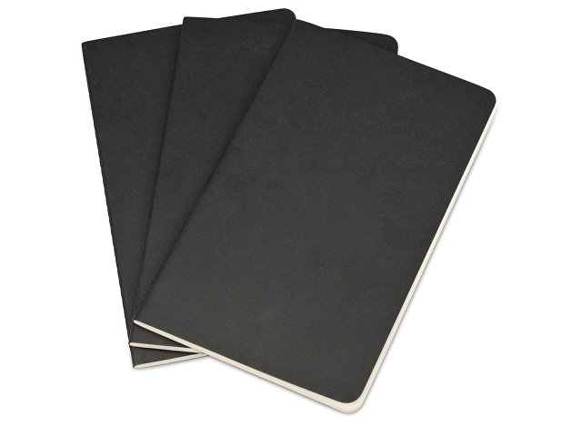 Записная книжка Moleskine Cahier (нелинованный, 3 шт.), Large (13х21см), черный для бизнеса