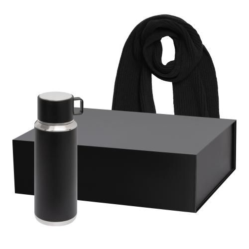 Подарочный набор Oslo, Forges, черный (термос, шарф)