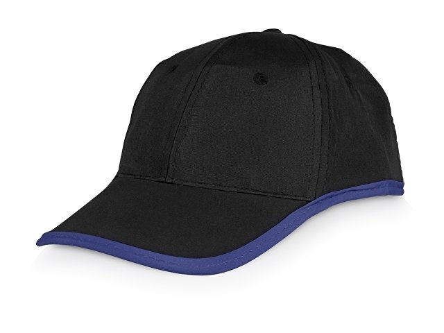 Бейсболка «Solo», черный/синий для бизнеса
