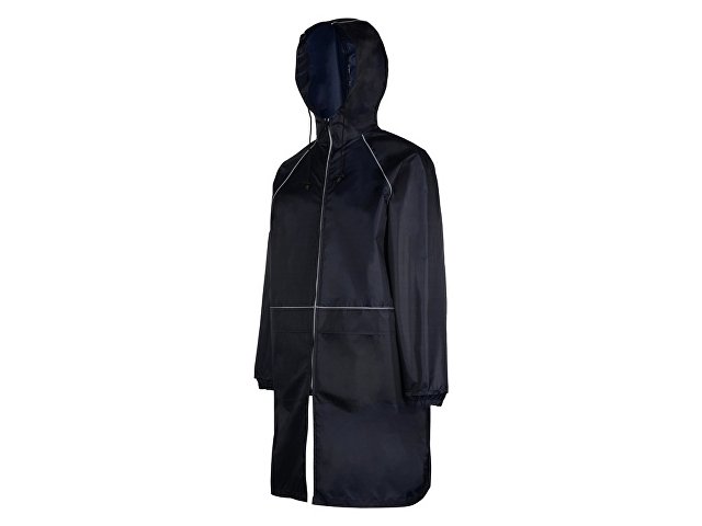 Дождевик "Sunshine" со светоотражающими кантами, темно-синий, размер  XS/S для бизнеса