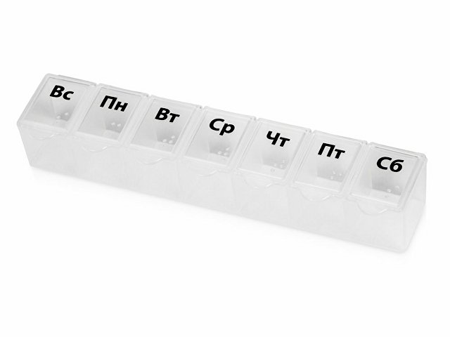 Футляр для мелочей "One week", прозрачный для бизнеса