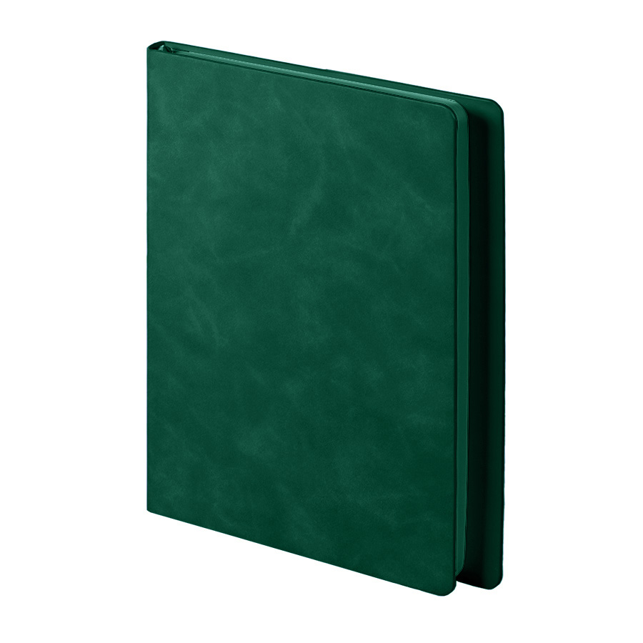 Ежедневник недатированный Solas, формат А5, с магнитом, зеленый, кремовый блок в линейку для бизнеса