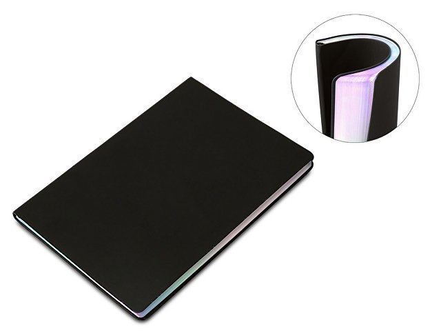 Блокнот А5 в гибкой обложке «Fellini» с голографическим срезом для бизнеса