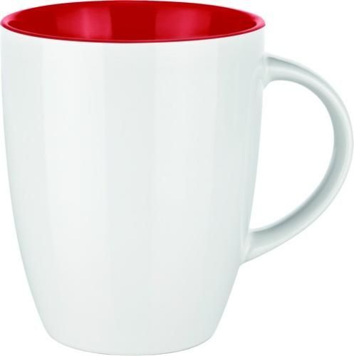 0353 Фарфоровая кружка Elite Inside белая/красная (Senator)