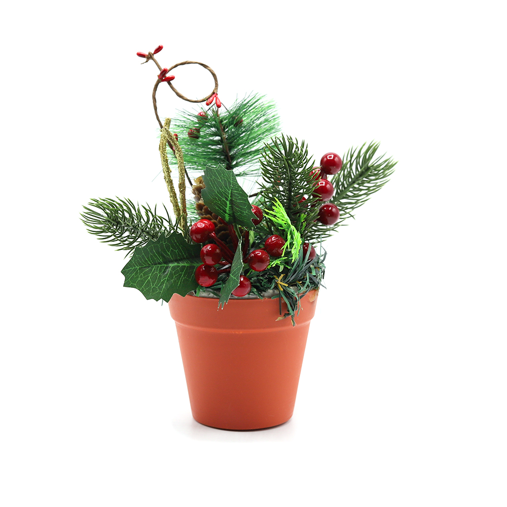 Декоративное новогоднее украшение №3 (кашпо) для бизнеса