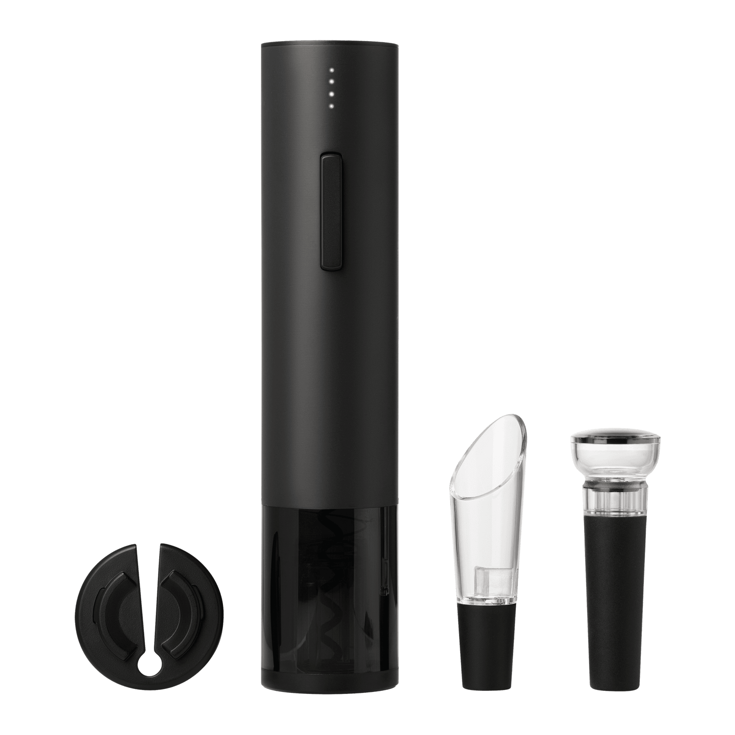 Набор для вина с электрическим штопором Сакраменто (Sacramento), черный для бизнеса