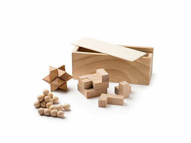 Набор головоломок "Камушки" из натурального дерева для бизнеса