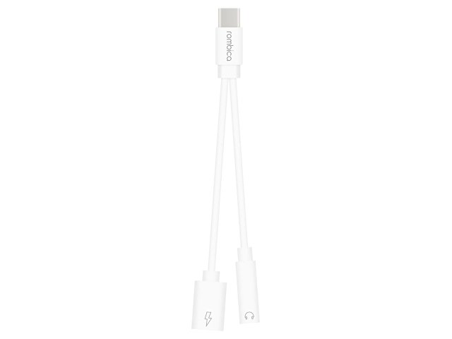 Rombica Type-C Adapter 3.5C, белый для бизнеса