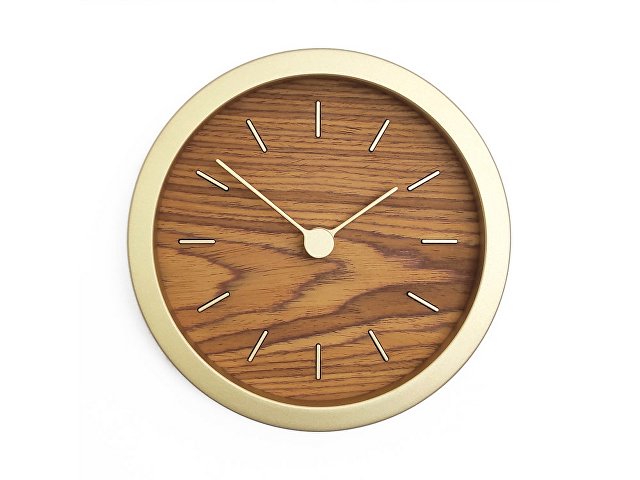 Часы настенные "Gracie" XS, натуральные с золотистым для бизнеса