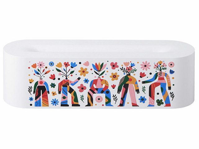 Увлажнитель с эффектом пламени "Flame", белый с УФ-печатью DTF для бизнеса