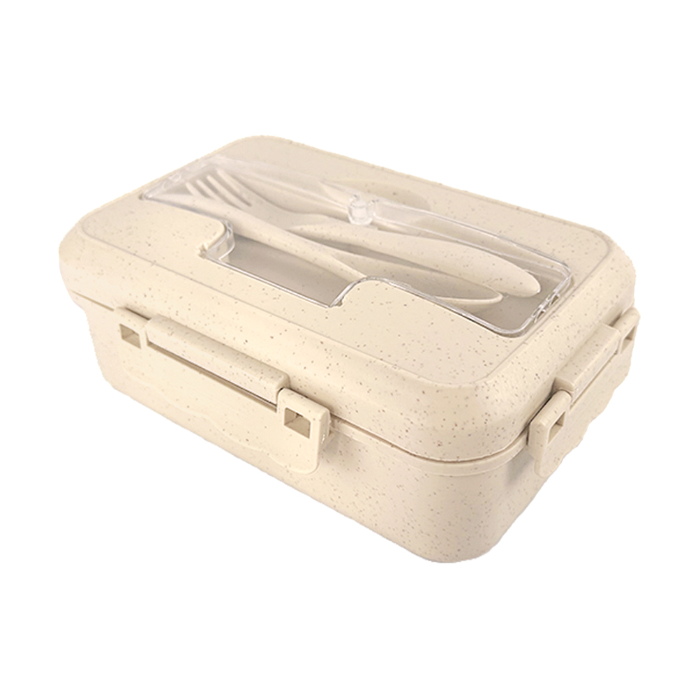 Ланчбокс (контейнер для еды) Sadler из пшеничного волокна, бежевый-S для бизнеса