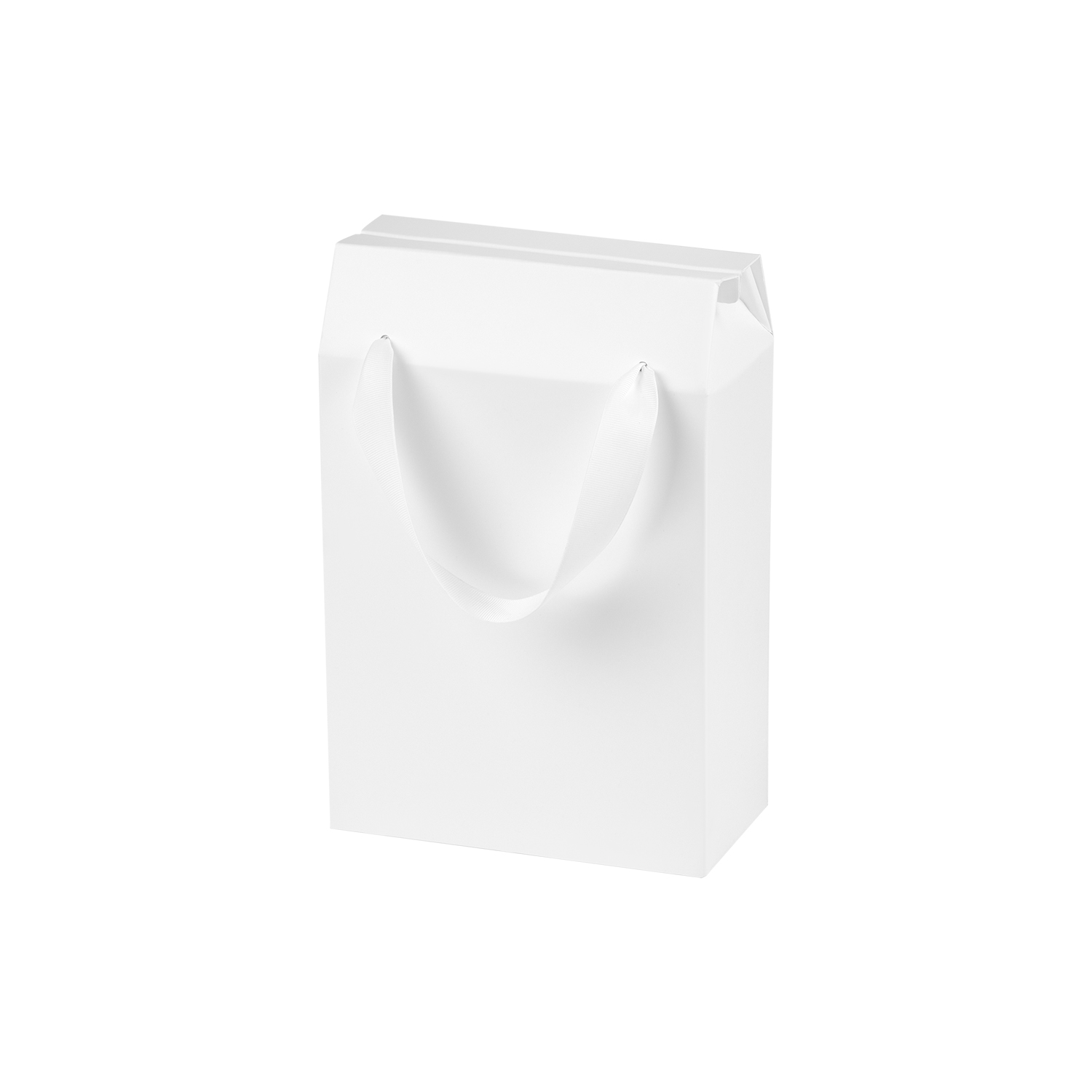 Подарочная коробка-пакет универсальная малая, белая, 186х100х277 мм для бизнеса