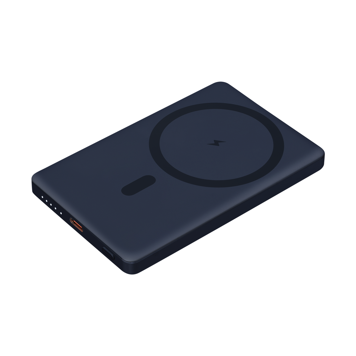 Внешний аккумулятор Атлантис (Atlantis) PD 5000mAh с функцией беспроводной зарядки 15W, синий для бизнеса