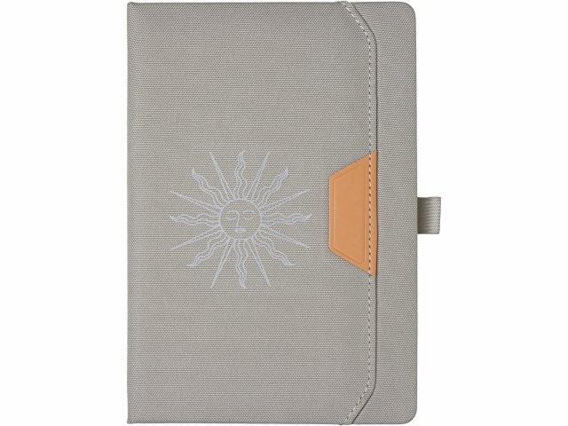 Блокнот А5 из RPET "Harvey", 80 листов FSC бумага, серый с термотрансфером для бизнеса