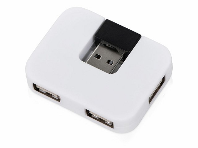 USB Hub "Gaia" на 4 порта, белый для бизнеса