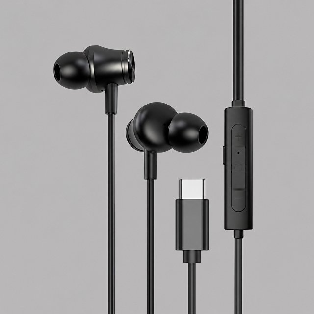 Стереогарнитура Stereo Aura ANC, USB-C, черный, Deppa для бизнеса