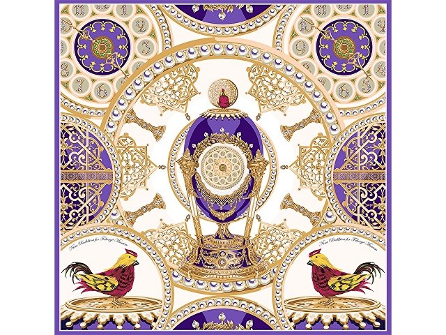 Платок «Пасхальное яйцо-часы Петушок» для бизнеса