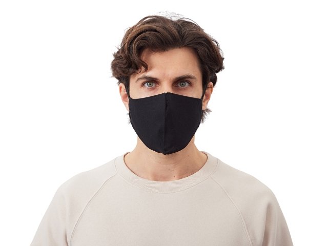 Хлопковая защитная маска для лица многоразовая анатомической формы без шва для бизнеса