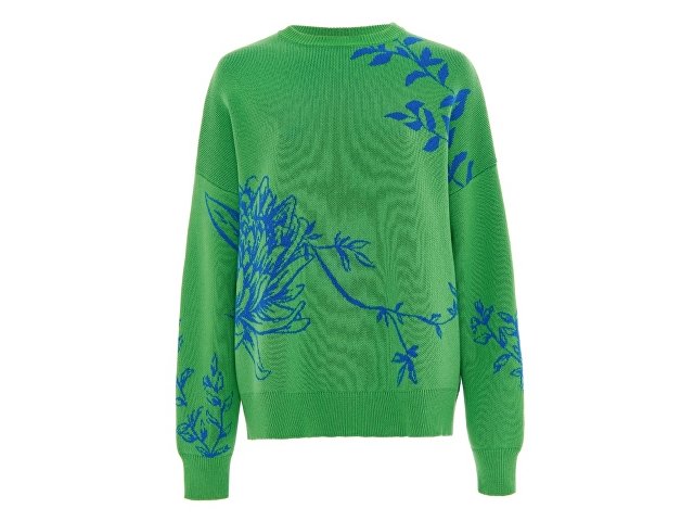 Джемпер «Хризантема» зеленый. Varvara для бизнеса