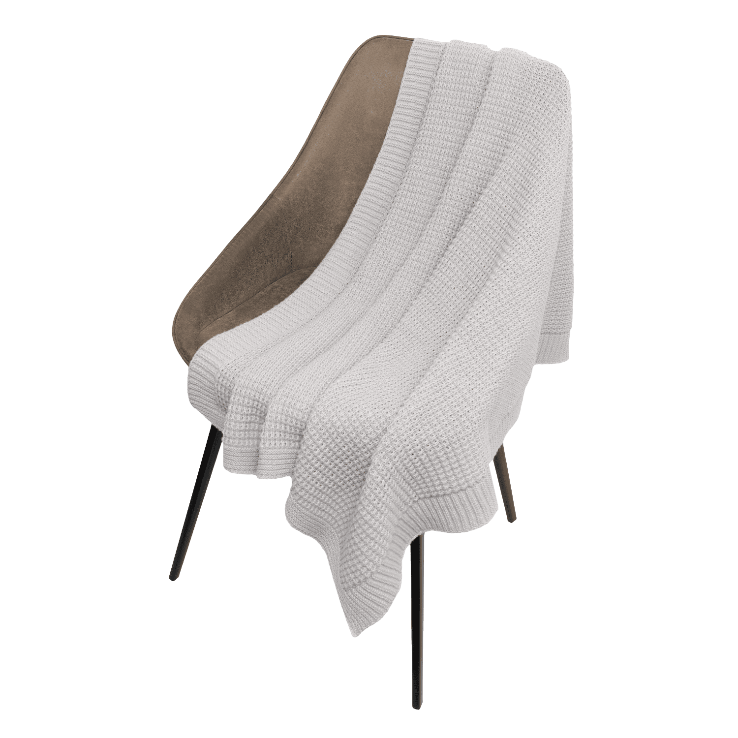 Плед Malta Soft вязаный, 160*90 см, серый