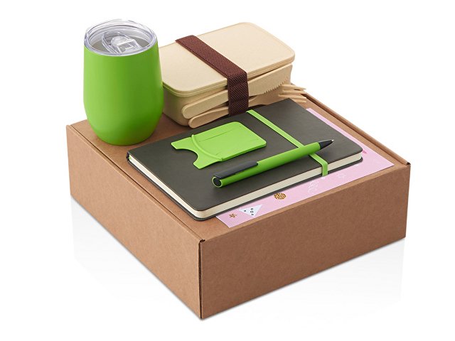 Набор «Refreshment» с термокружкой, блокнотом, ручкой и ланчбоксом для бизнеса