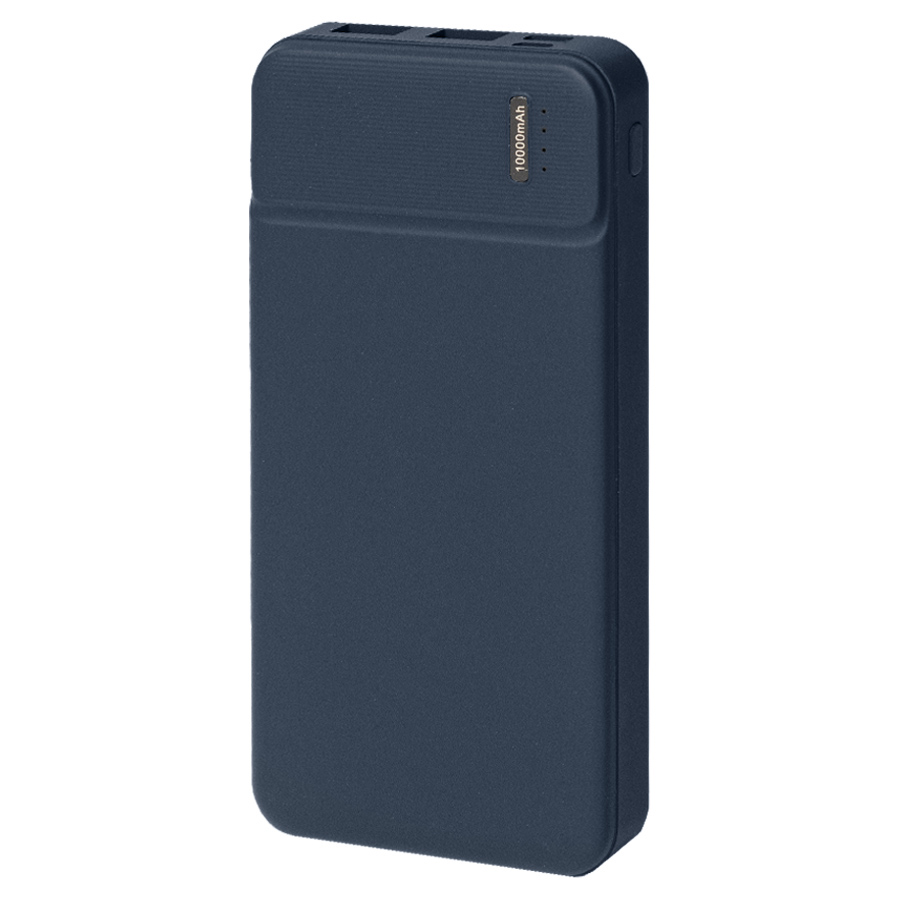 Универсальный аккумулятор Flash 10 (10000 мАч) с подсветкой и soft touch,синий,13,7х6,87х1,55 мм для бизнеса