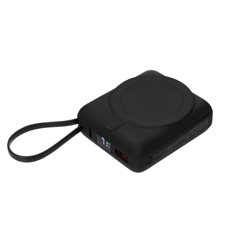 Внешний аккумулятор с подсветкой Ritter PD 10000mAh с функцией беспроводной зарядки 15W, черный