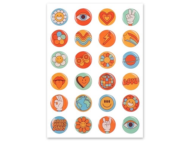 Сет объемных стикеров из эпоксидной смолы для бизнеса