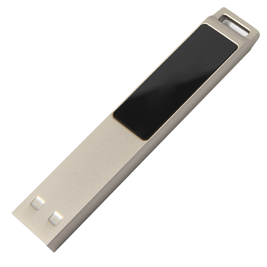 USB flash-карта LED с белой подсветкой (32Гб), серебристая, 6,6х1,2х0,45 см, металл для бизнеса