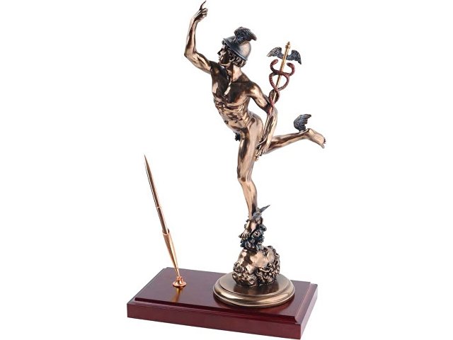 Настольный прибор «Меркурий», бронзовый/красное дерево для бизнеса