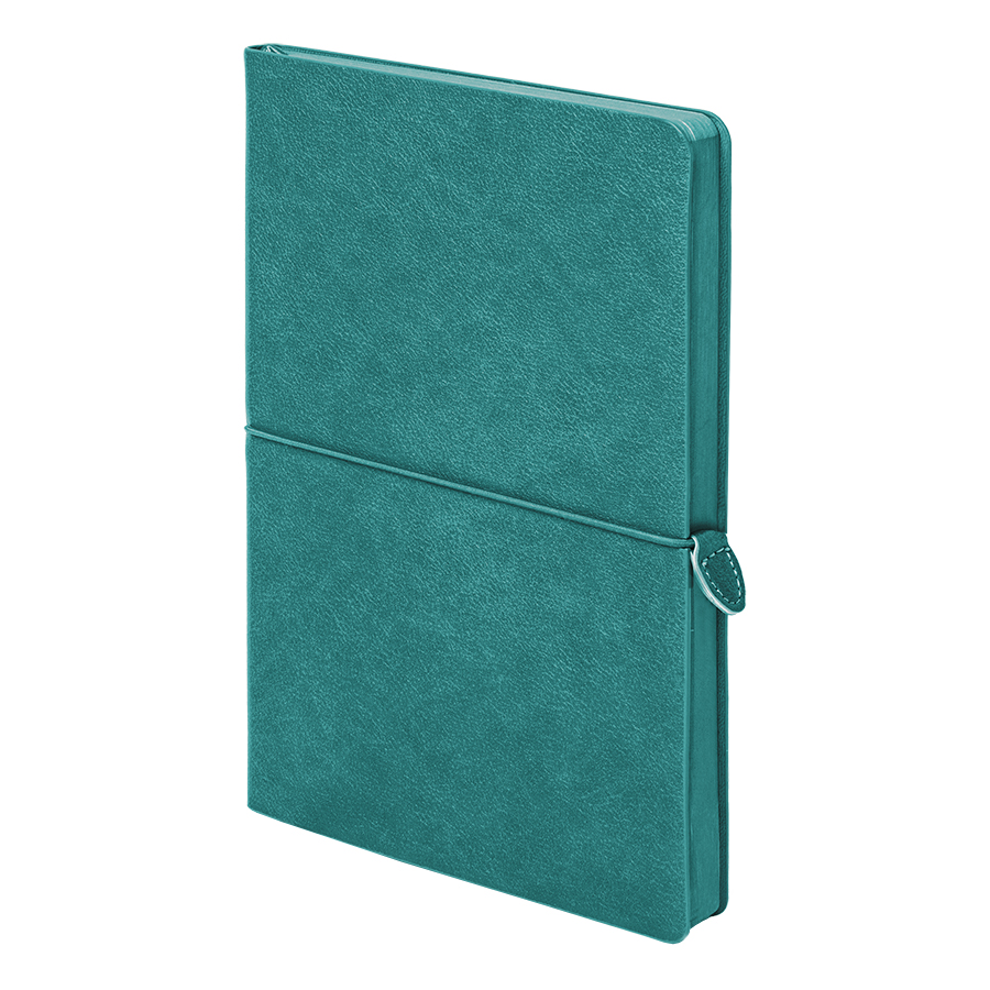 Ежедневник недатированный Fusion, А5, бирюзовый, кремовый блок в линейку для бизнеса