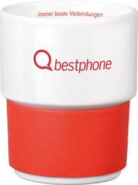 0368 Фарфоровая кружка Purity Plus красная (Senator) для бизнеса