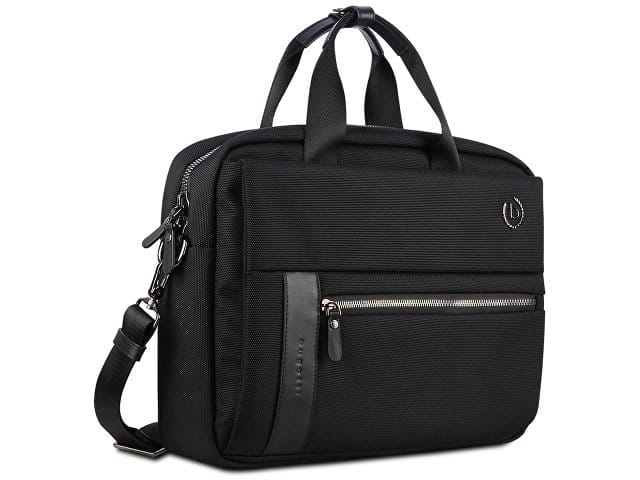 Портфель мужской BUGATTI НЕРО | NERO 15'', чёрный, нейлон 1680D/кожа, 42х10х30 см для бизнеса