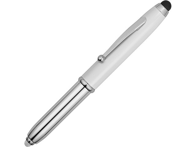 Ручка-стилус шариковая "Xenon", белый, синие чернила для бизнеса