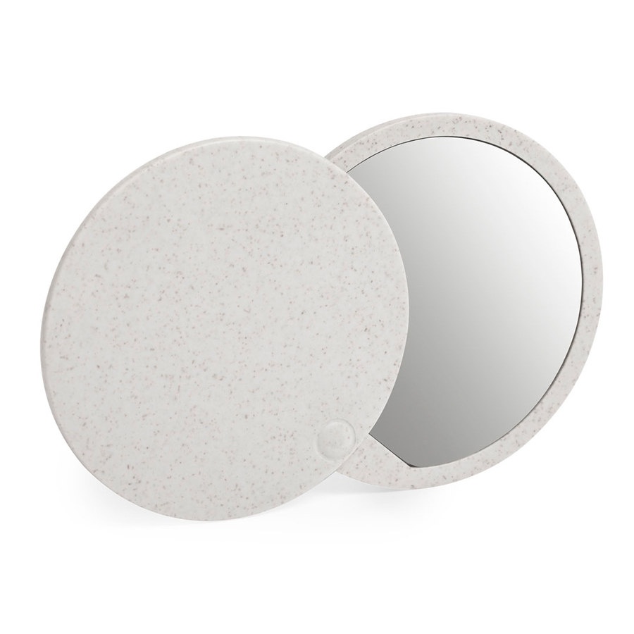 Складное зеркало GRADIOX, пластик с пшеничным волокном, белый для бизнеса