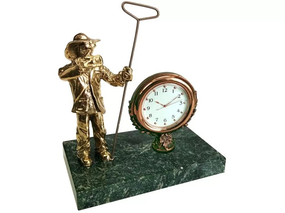 Настольный прибор &amp;quot;Металлург&amp;quot;, золотистый/зеленый