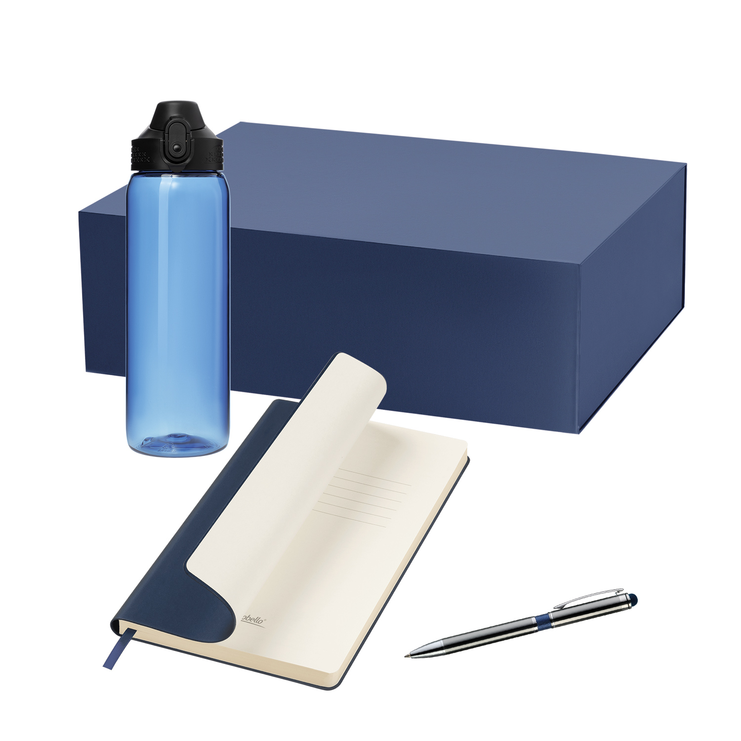 Подарочный набор Невада (Nevada), Стар (Star), синий (бутылка, ежедневник, ручка) для бизнеса